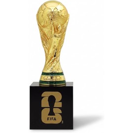 4-Inch Golden Soccer Championship Trophy Replica with Acrylic Base – Premium Solid Zinc Alloy Metal 3D Model, Timeless International Football Tournament Memorabilia,