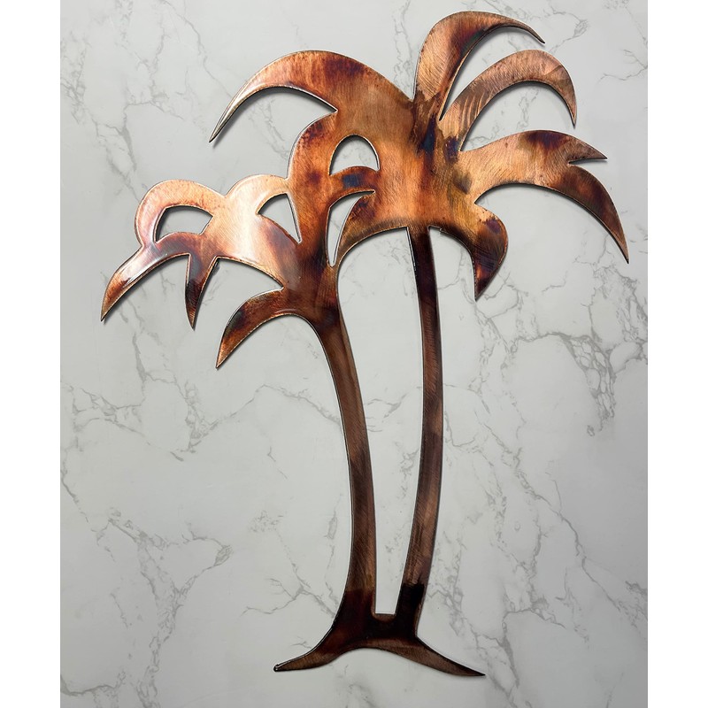 Double Palm Tree Metal Wall Art Décor