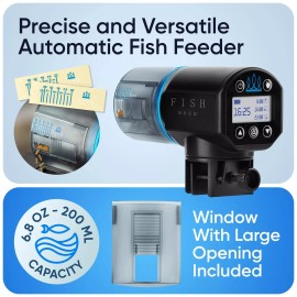 FISHNOSH Automatic Fish Feeder for Aquarium - New Generation 2024, Auto Food Dispenser...