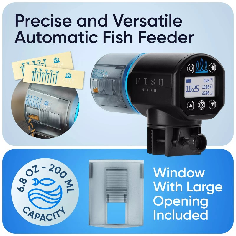 FISHNOSH Automatic Fish Feeder for Aquarium - New Generation 2024,