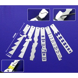 R-STYLE Stainless Steel Etching Sujibori Guide Parts Set (typeC) for Improving the Detail of Gunpla and Robot Scale Models