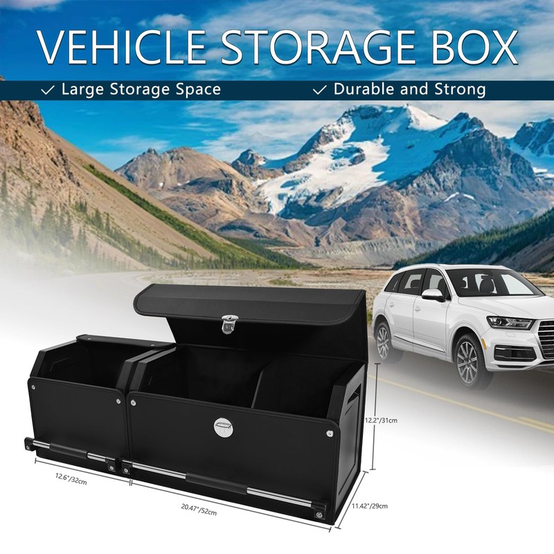 XCF Car Trunk Organizer, Leather Trunk Organizer for SUV with