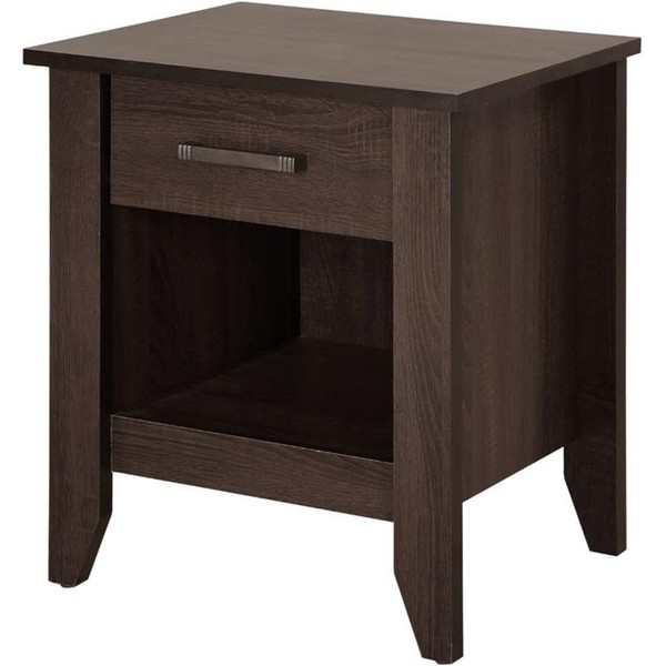 Pemberly Row Modern/Contemporary 1 Drawer Nightstand in Wenge