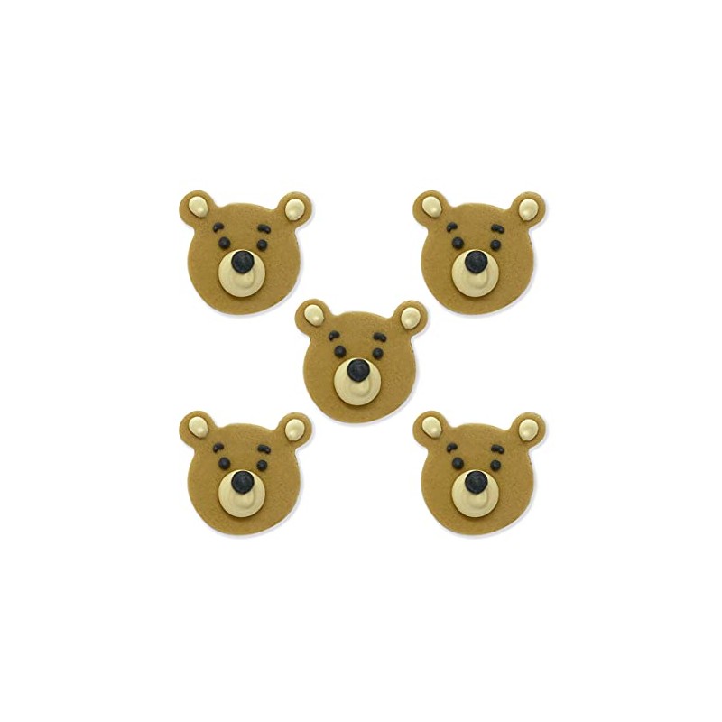 Teddy Bear Face Sugarcraft Toppers