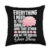 Pink Dahlia Plants Dahlia Seeds Live Gardener Dahlias Throw Pillow