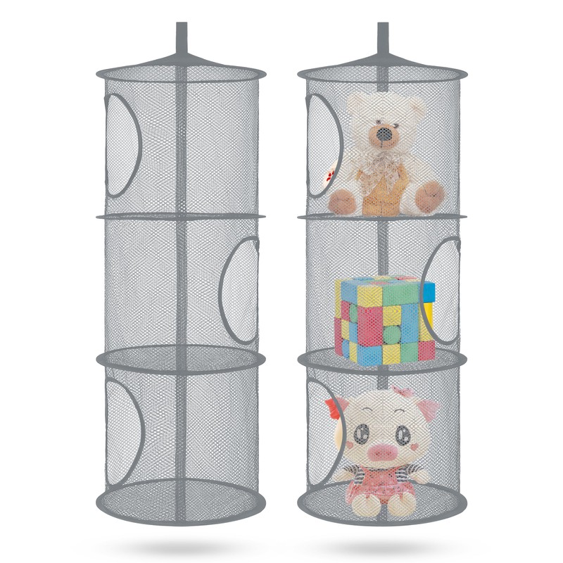 2Pcs Stuffed Animal Storage Foldable Stuffed Animal Net or Hammock