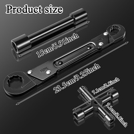 cotaour Angle Stop Wrench Kit, Plumbing Tools, Angle-on Wrench Plumber Wrench for Quick and Hassle-Free Angle Stop and Supply Nut Installations