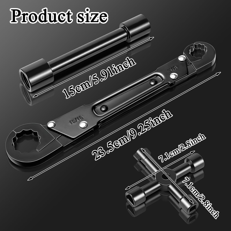 cotaour Angle Stop Wrench Kit, Plumbing Tools, Angle-on Wrench Plumber