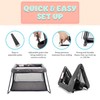 UNiPLAY Foldable Travel Crib, Lightweight Portable Playpen, Easy to Pack