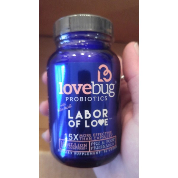 LoveBug Probiotics Daily PreNatal Probiotic Supplement, Labor Of Love, Recommen