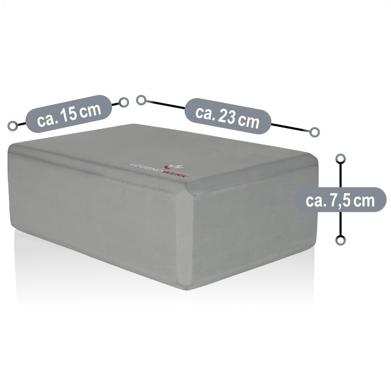 Legendwerk® 2 x Yoga Block Robust and Non-Slip - Yoga