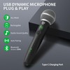 XTUGA Wireless Microphone, Rechargeable UHF Handheld Dynamic Wireless Mic with