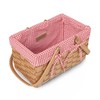 PICNIC TIME Farmhouse Basket, Wicker Basket, Empty Basket, Small Picnic