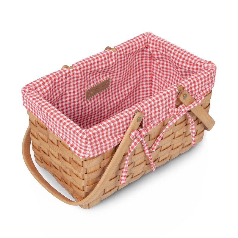 PICNIC TIME Farmhouse Basket, Wicker Basket, Empty Basket, Small Picnic