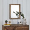 AAZZKANG AAZZKANG Rustic Wood Mirror Rectangle Decorative Wall Mirrors with Frame for Bedroom Living Room Bathroom Entryway Hanging Brown