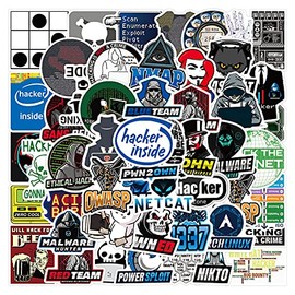 50pcs Hacker Stickers Cool Teen Stickers Pack,Aesthetic Vinyl Waterproof Stickers for Laptop Water Bottle Computer Skateboard Luggage Graffiti Trendy Decals
