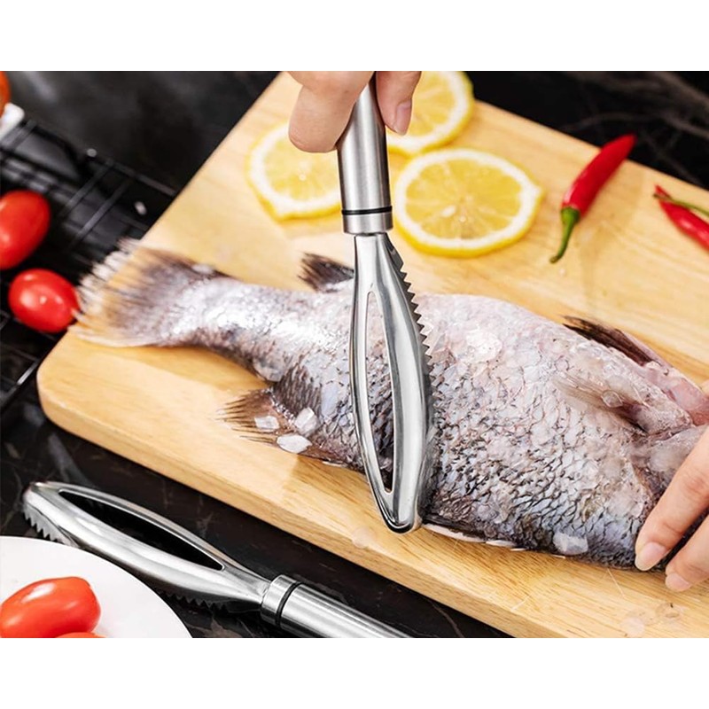 Rixotix Fish Scaler, Fish Scaler Stainless Steel Remover, Fish Scaler,