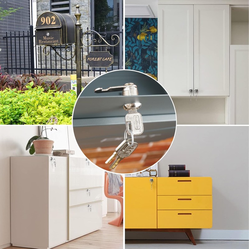 4 Pack Cupboard Locks, Cam Lock, Door Lock, Letter Box