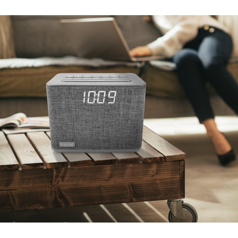 iHome iBT232 Bluetooth Dual Alarm FM Clock Radio with Speakerphone