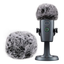 WIBOND Blue Yeti Nano Pop Filter Professional Furry Windscreen Mic Cover Compatible with Blue Yeti Microphone