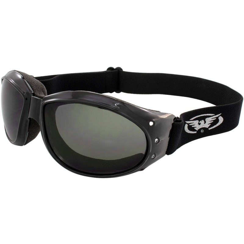 Global Vision Eliminator Padded Motorcycle Riding Goggles 2 Pair Black
