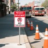 2 Pack No Turn Around Driveway Sign - 14x10 Inch