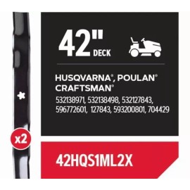 Oregon 42” Mower Blade 2Pk 42HQS1ML2X For Husqvarna, Craftsman, Poulan USA Made
