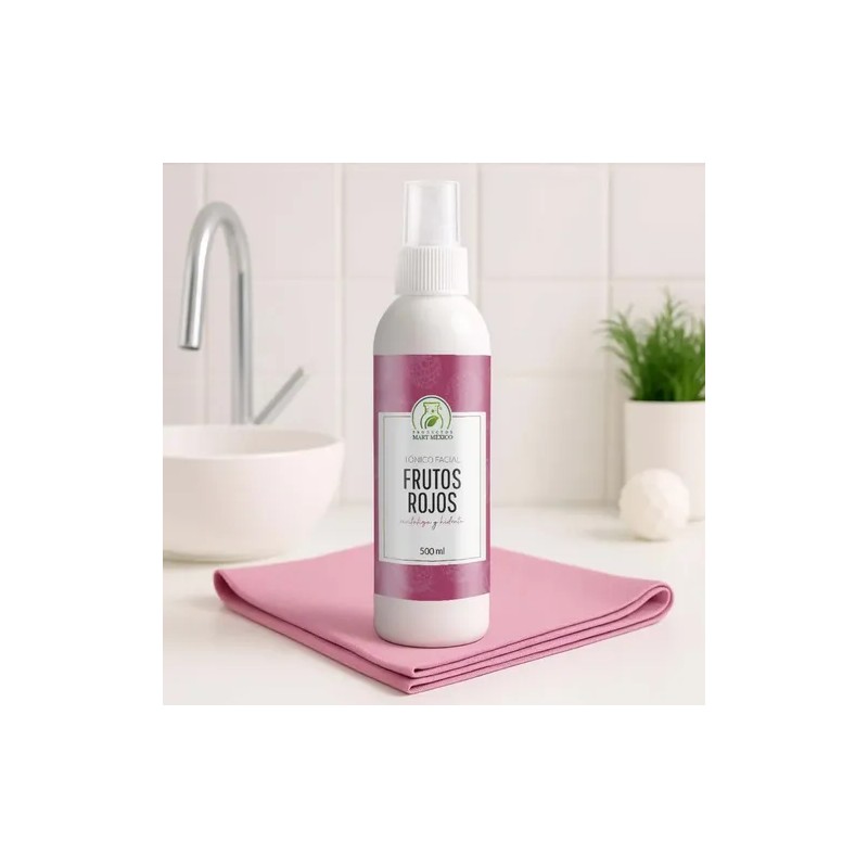Tónico Facial Frutos Rojos 500ml Productos Mart Mexico Hidratante Astringente