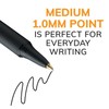 Soft Feel Retractable Ballpoint Pen, Black Ink, 1mm, Medium, Dozen