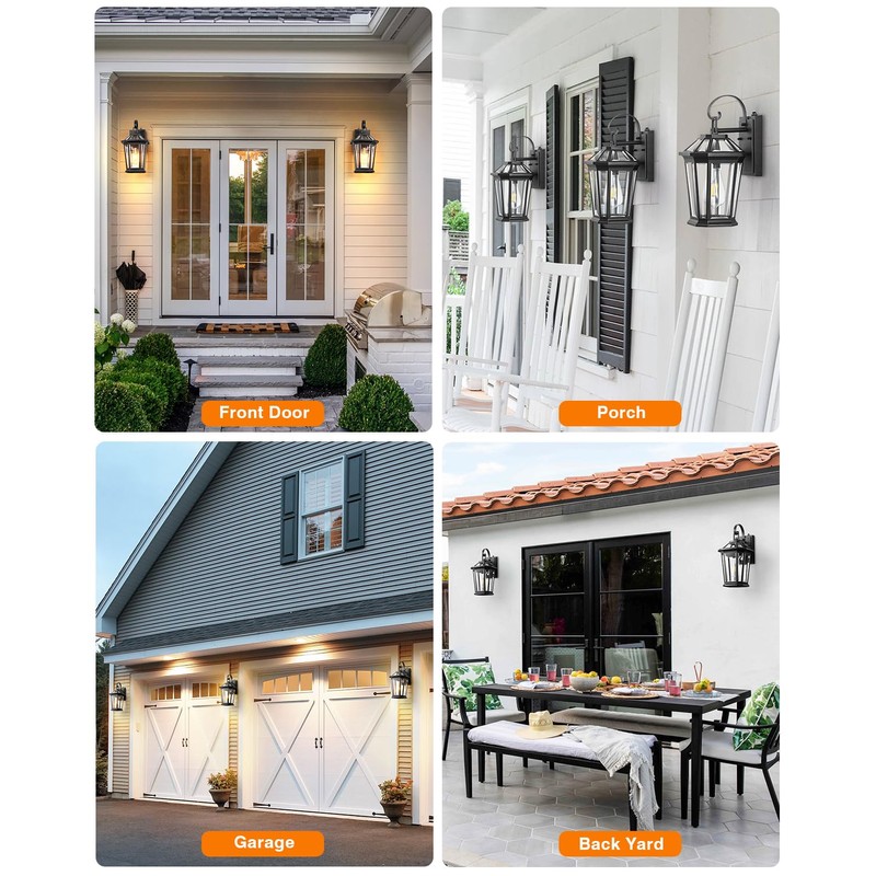VIANIS Dusk to Dawn Outdoor Wall Lighting, Exterior Light Fixture