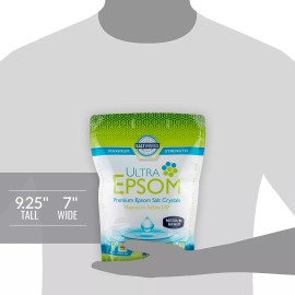 Saltworks Ultra Epsom Premium Sal De Baño, Grano Medio, Bols