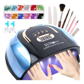 Lampara De Uñas 256w 31pz Kit De Uñas 57 Led Lampara Uv