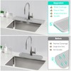 24 Inch Longer Faucet Mat for Kitchen Sink [5°Slope Fast