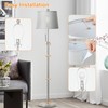 JUNNAI Floor Lamp for Living Room,Adjustable Height Standing Lamp,Dimmable Modern