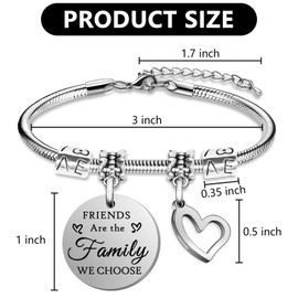 Kaluofan Friendship Bracelet, Best Friend Bracelet, Charm Bracelet, Birthday Christmas Valentines Day Gifts for Women Best Friend Besties(Friends 2PCS)