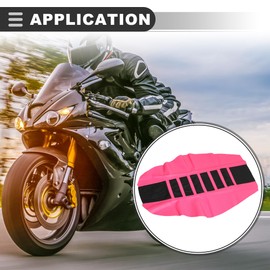 Motoforti Universal Motorcycle Seat Cover, Faux Leather, Pink, 1 Pc