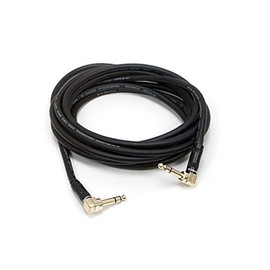 Monoprice - Cable de ángulo recto 16AWG de 1/4 pulgada (TRS) de la serie Premier 109443 de 1/4 pulgada (TRS) en ángulo recto macho a macho - 15 pies -