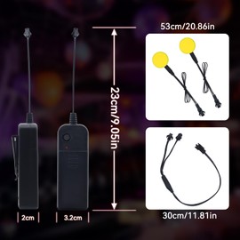 Electroluminescent Panels, EL Panels Light, Round Neon Eyes Decorative el Illumination Glowing Eyes (Yellow, 30mm)