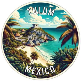 Tulum Mexico Mementos Souvenir Vinyl Decal Sticker 2-Inch