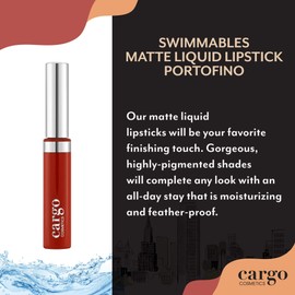 Cargo Swimmable Longwear Matte Liquid Lipstick, Portofino, 0.17 Oz