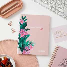 Perfect Planner Company - 6 Months Undated Business Planner - Daily, Weekly and Monthly Organiser - Notes and Ideas - Meal and Exercise - 100gsm FSC Paper - Semi Flex Cover - Blush Pink