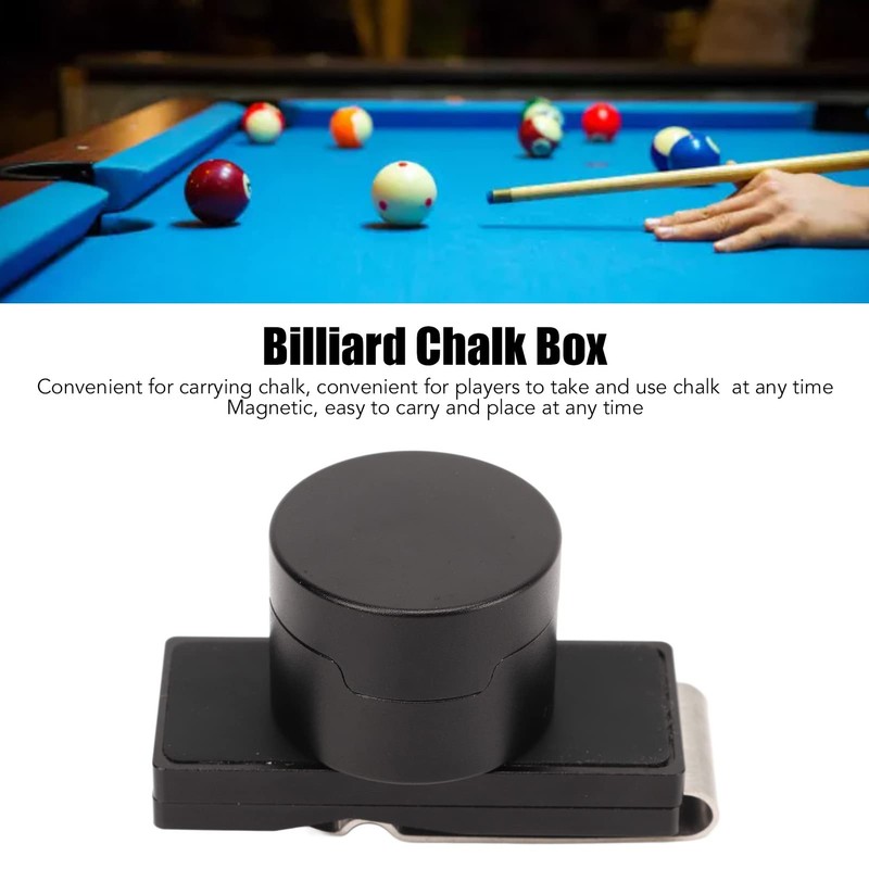 Magnetic Chalk Holder, Mini Portable Magnetic Billiard Chalk Case, Portable