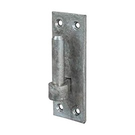 Merriway BH06198 Gate Hinge Bracket Galvanised 134 x 38 x 4mm 13mm Diameter Pin, Silver Tone