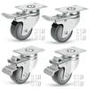 Fixhando 3 Inch Locking Casters Set of 4, Heavy Duty