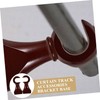 Ciieeo Wood Curtain Brackets 2pcs Curtain Rod Tray Wooden Track