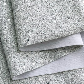 ONEART | Shiny Glitter Faux Leather Fabric Sold by The Yard, Used in Sewing Crafts, for Handicraft Accessories, White