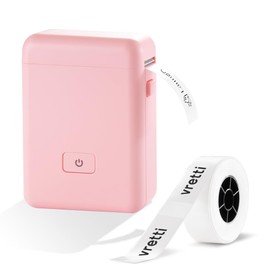 vretti Label Printer with Tape, HP2 Portable Bluetooth Label Printer for Storage, Shipping, Barcode, Organisation, Sticker Maker, Mini Label Maker with Multiple Templates