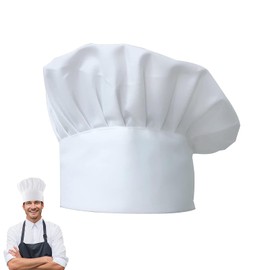 YUGUOLAN Children's Chef's Hat, Women's Chef's Hat, Baker's Hat, Chef's Hat, Unisex Chef's Hat, Adjustable Chef's Hat, Cotton Chef's Hats, Professional Chef's Hat, Hair Net, Kitchen (White), White