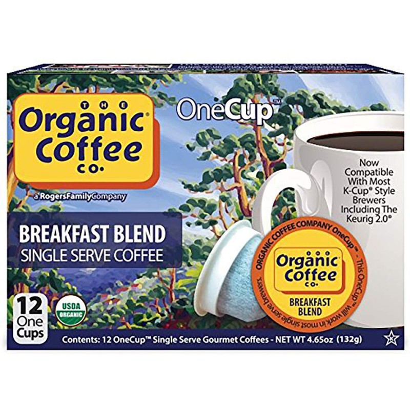 Organic Coffee Co. OneCUP Breakfast Blend 12 Ct Medium Light