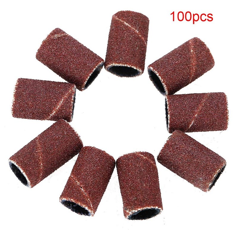 100 Pieces Nail Sanding Belts 180 Grit Manicure Pedicure Nail